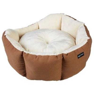 Amazon Basics Round Bolster Dog or Cat Bed