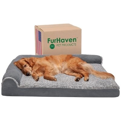furhaven dog bed suede