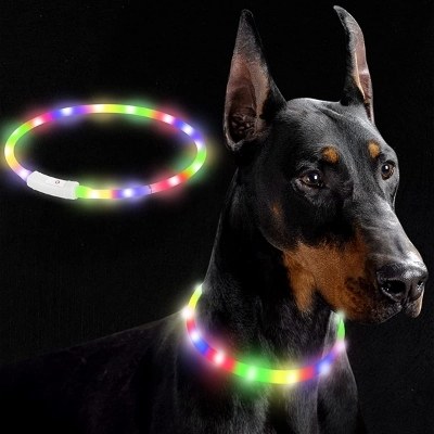 led multicolor collar perro