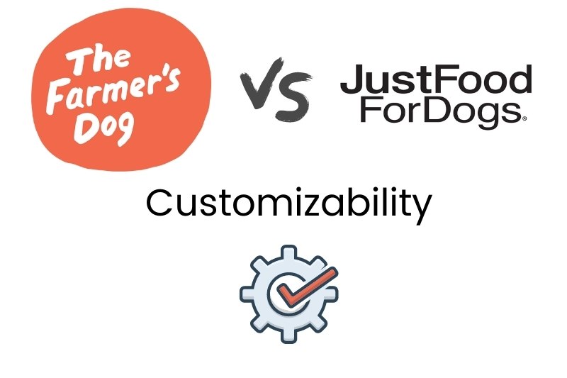 the farmer's dog vs just food for dogs customizabilty