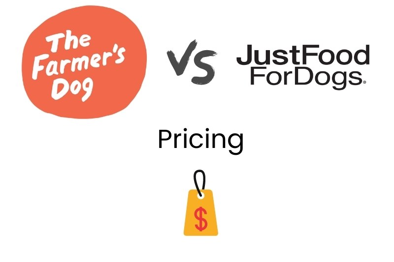 the farmer's dog vs just food for dogs pricing