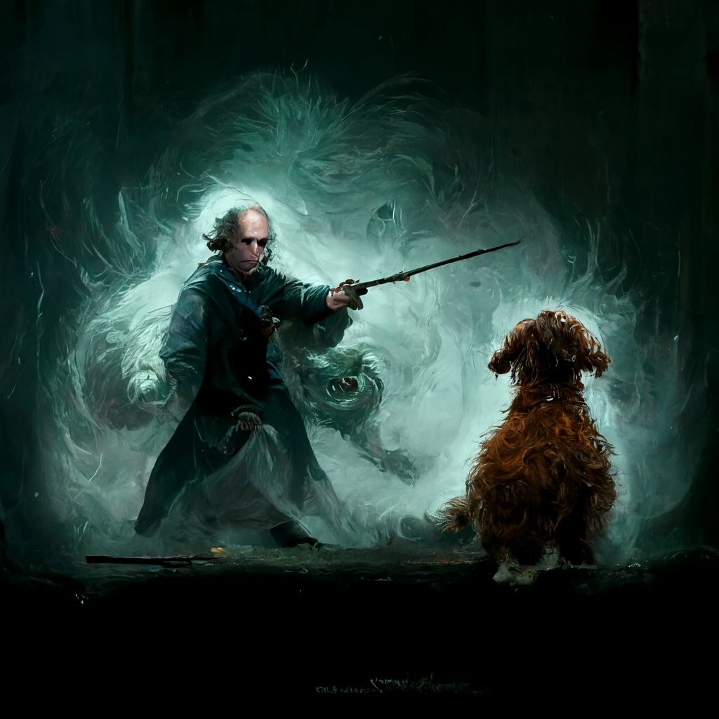 Epic combat between Voldemort and a Cocker Spaniel 2