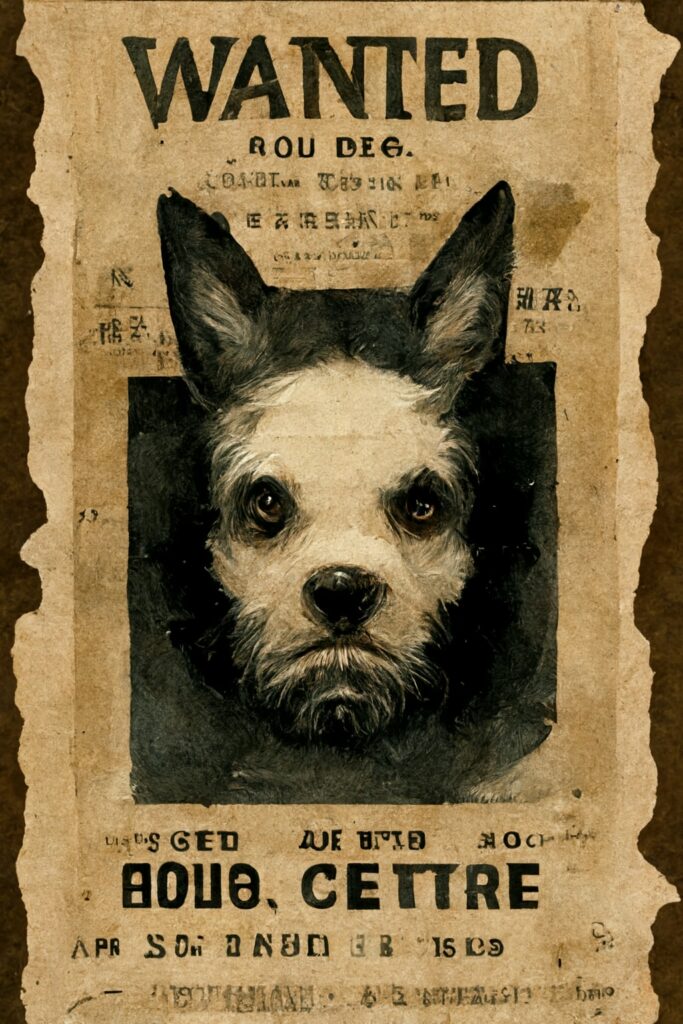 Wanted Poster of a dog