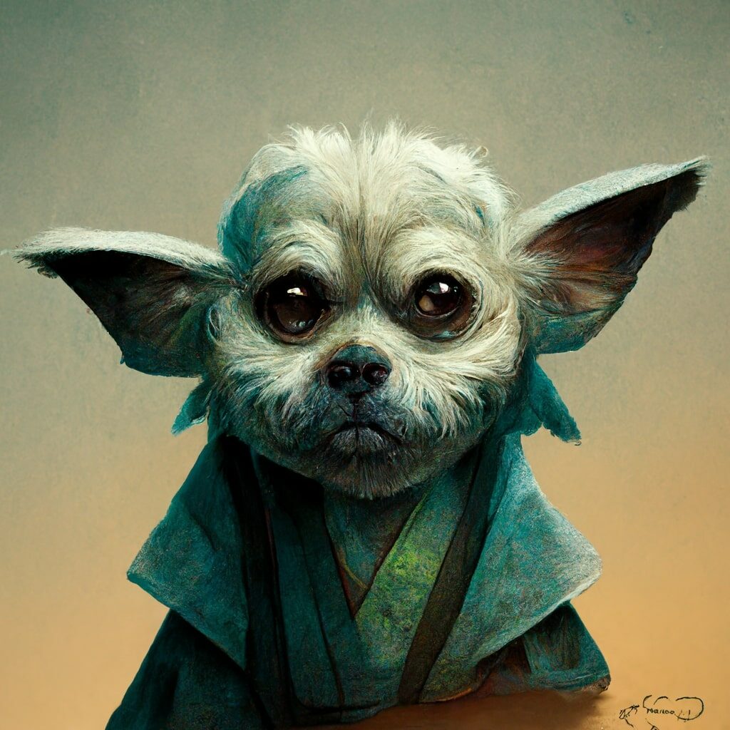 Yoda as a dog