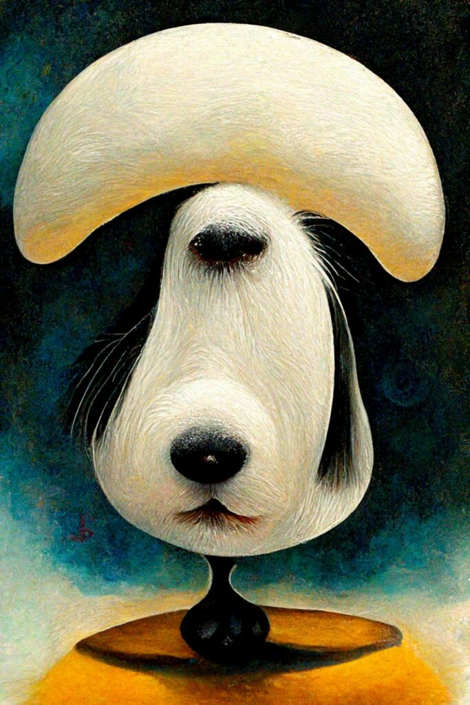 Retrato surrealista de Snoopy 2