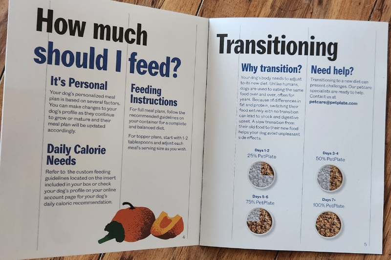 petplate feeding guidelines