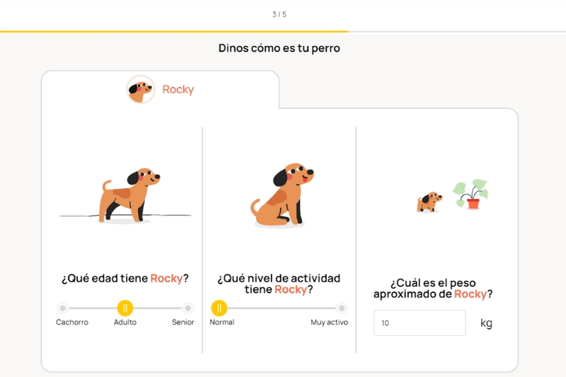 dogfy diet actividad peso