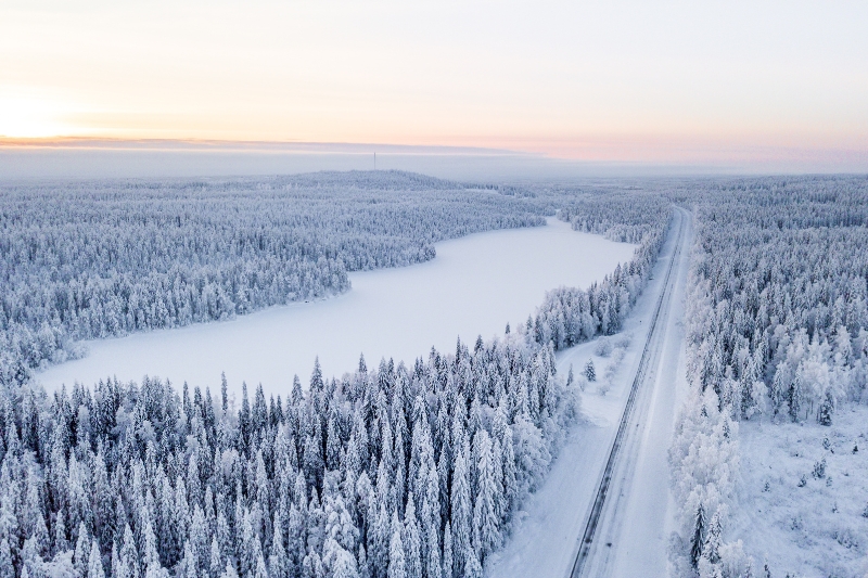 finland winter road