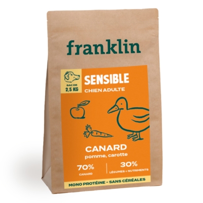 Franklin : Croquettes pour chien adulte au canard