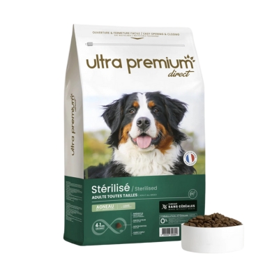 Croquettes sans céréales pour chien stérilisé/en surpoids